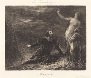 Manfred és Astarte (2. lemez) alkotó: Ignace Henri Jean Fantin Latour