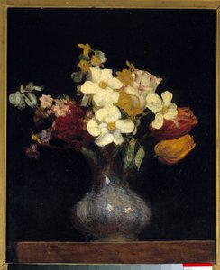 Nárcisz és tulipán Henri Fantin Latour festménye (Fantin-Latour alkotó: Ignace Henri Jean Fantin Latour