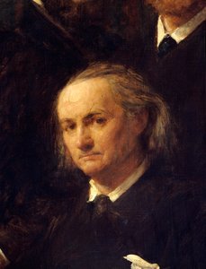 Charles Baudelaire (1821-1867) költő portréja Henri Fantin Latour (Fantin-Latour) „” Hommage a Delacroix” című festményének részlete alkotó: Ignace Henri Jean Fantin Latour