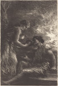 Sieglinde és Siegmund a "The Valkyrie" I. felvonásából alkotó: Ignace Henri Jean Fantin Latour