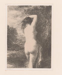 álló fürdőző Baigneuse debütálása alkotó: Ignace Henri Jean Fantin Latour
