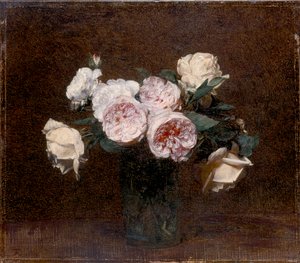 Csendélet: rózsaszín, fehér és sárga rózsák, 1894 alkotó: Ignace Henri Jean Fantin Latour
