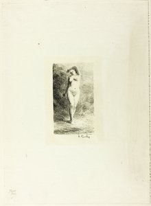Tanulmány az álló nőről, elölről nézve alkotó: Ignace Henri Jean Fantin Latour