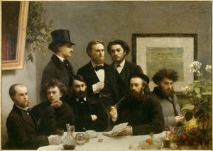 Asztalsarok Balról jobbra Paul Verlaine, Arthur Rimbaud, Elzear Bonnier, Leon Valade, Emile Blemont, Jean Aicart, Ernest d