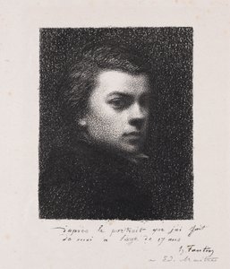 A művész 17 évesen alkotó: Ignace Henri Jean Fantin Latour