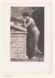 Titelprent voor: A XIX. századi metszetek Litográfia alkotó: Ignace Henri Jean Fantin Latour