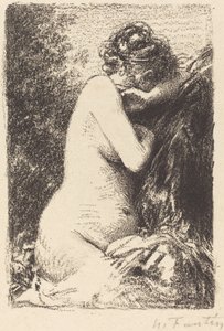 Weeper: Tanulmány egy meztelen nőről, profillal jobbra ülve alkotó: Ignace Henri Jean Fantin Latour