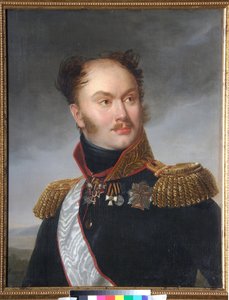 Mihail (Michael) Fjodorovics Orlov gróf portréja (1788-1842). A dekabristát (vagy dekabristát) katonai és tiszteletbeli kitüntetéseivel ábrázolják. Henri Francois Riesener (1767-1828) festménye, olaj, vászon, 1818 körül. Francia művészet