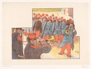 Katonai felvonulás A Théâtre Libre előadásai (sorozat címe) Les Programs du Théâtre Libre (sorozat címe) alkotó: Henri Gabriel Ibels