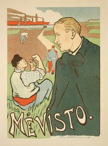 A „Mevisto”-t reklámozó plakát reprodukciója, Párizs