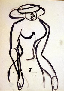 Darázsderekú sétáló alkotó: Henri Gaudier-Brzeska