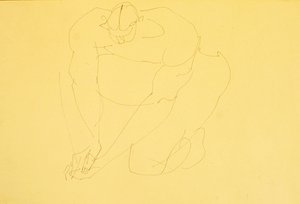 Meztelen férfi térdelő II alkotó: Henri Gaudier-Brzeska