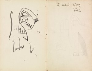 Öt szobrászati tanulmány alkotó: Henri Gaudier-Brzeska