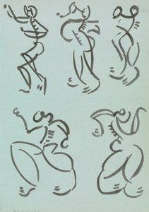 Öt tanulmány táncoló figurákról alkotó: Henri Gaudier-Brzeska