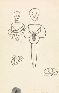 Négy tanulmány két figurális tervhez alkotó: Henri Gaudier-Brzeska