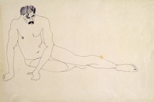 Férfi akt pihenés alkotó: Henri Gaudier-Brzeska