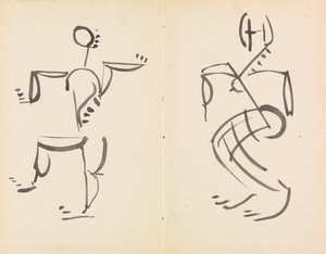 Férfi és női táncoló figurák alkotó: Henri Gaudier Brzeska