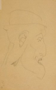 Egy öregember portréja, jobb oldali profil alkotó: Henri Gaudier-Brzeska