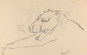 Fekvő Oroszlán alkotó: Henri Gaudier-Brzeska