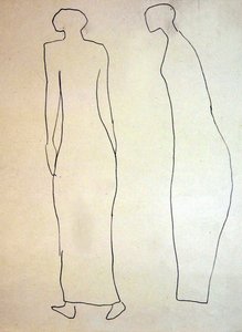 Sziluettek (Sétálók) alkotó: Henri Gaudier-Brzeska