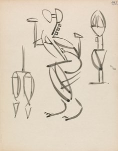 Három ábratanulmány alkotó: Henri Gaudier-Brzeska