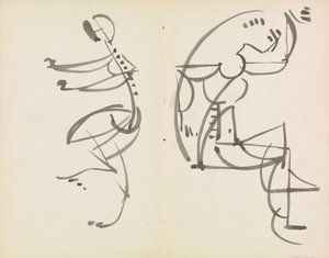 Két ábratanulmány alkotó: Henri Gaudier-Brzeska