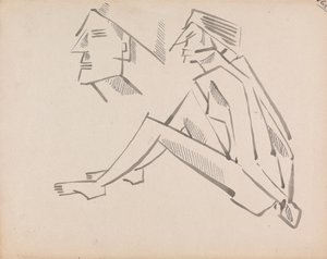 Két ábratanulmány alkotó: Henri Gaudier-Brzeska