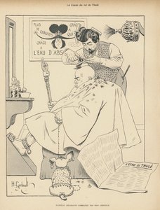 Thule királyának hajvágása: férfi a fodrásznál (litho)