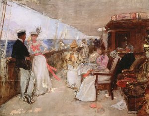 Jachtozás a szigetországban, 1898 körül (vázlat) alkotó: Henri Gervex