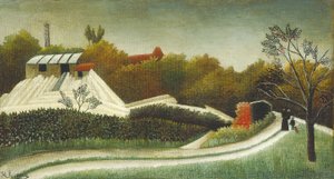 Fűrésztelep, Párizs külvárosa, 1893-95 körül (olaj, vászon) alkotó: Henri J.F. (1844 1910) Rousseau