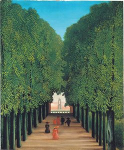 The Avenue in the Park Saint Cloud, 1908 körül (olaj, vászon) alkotó: Henri Rousseau