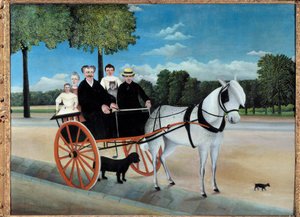 Henri Rousseau festménye: Junier atya kocsija: Rousseau vám (1844-1910) 1908 V. 1,29x0,97 m Párizs, Musee de l