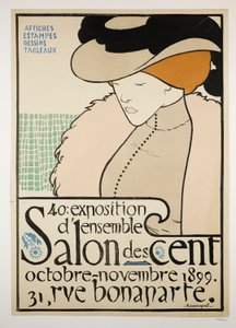 Salon des cents, kiállítási plakát alkotó: Henri Jacques Edouard Evenepoel