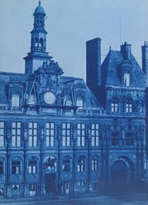 A Hotel de Ville Párizsban, 1853 (cianotípia)