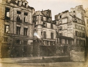 Kilátás a párizsi utcára a Hotel de Ville felé nézve, 1851 körül (kalotípus fotó)