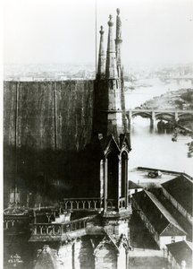 Kilátás a párizsi Notre-Dame-székesegyházra és a Szajna folyóra, 1853 körül