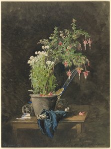 Cserepes fukszia gyerekjátékokkal alkotó: Henri-Joseph Harpignies