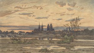 Kilátás Moulinsról, kb. 1850-60. alkotó: Henri-Joseph Harpignies