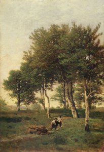 Táj két tűzifát cipelő fiúval, 1894