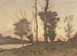 Tájkép patakkal alkotó: Henri-Joseph Harpignies