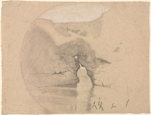 Sorrento, Joan királyné fürdője. alkotó: Henri-Joseph Harpignies