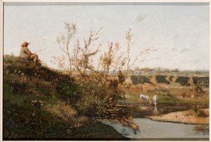 Az öntözőhely alkotó: Henri-Joseph Harpignies