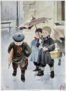 Független – Geoffroy akvarellje a „Le Figaro Illustré” című filmben, 1901. május alkotó: Henri Jules Jean Geoffroy