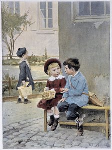 Szabadkereskedelem – Geoffroy akvarellje a „Le Figaro Illustré” című filmben, 1901. május alkotó: Henri Jules Jean Geoffroy