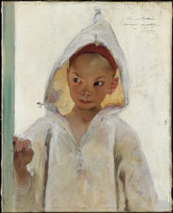 Egy égetőt viselő fiatal fiú portréja alkotó: Henri Jules Jean Geoffroy