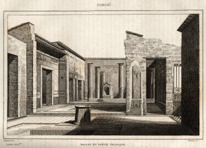 A tragikus költő háza, Pompeiben, Labrouste metszet alkotó: Henri Labrouste