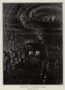 A Simplon-alagút készítése (litho)
