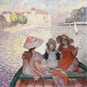 Három lány egy csónakban alkotó: Henri Lebasque