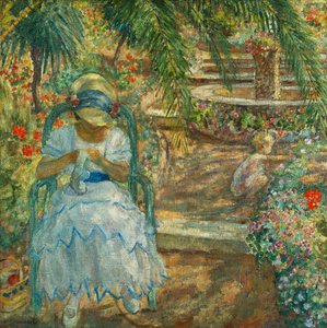 Pálmafák alatt; pálmafák alatt, alkotó: Henri Lebasque