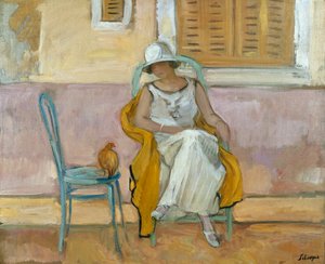 Nő fehér ruhában; A fehér ruhás nő, 1923 körül alkotó: Henri Lebasque